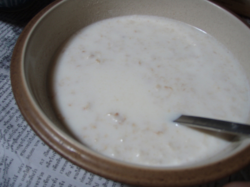 Hafer und Milch