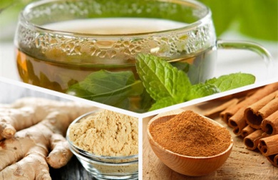 Gesund mit Grüntee, Ingwer und Zimt