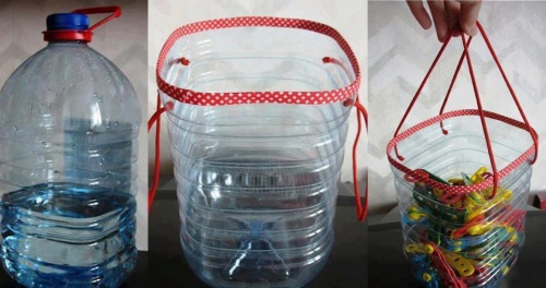 Weiterverwendung von Plastikflaschen als Allzweckbehälter