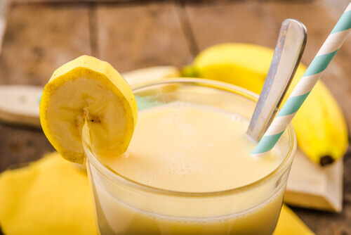 Bananenshake für schönes Haar