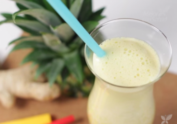 Hilfe bei Cellulite: Ananassaft mit Ingwer