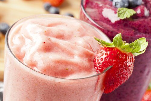 Shake Erdbeere Heidelbeere für gesunde Haut