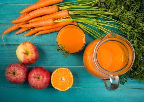 Shake Karotte Apfel für gesunde Haut