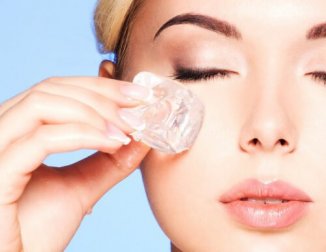 Eisbehandlung für eine straffe Haut