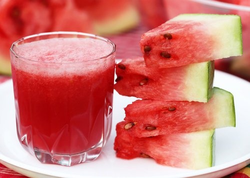Melone und Minze als Smoothie