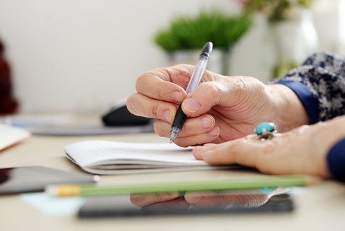 Veränderungen in der Schrift und Parkinson