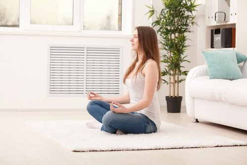 Meditation zu Hause gegen Stress