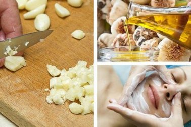 Gesichtsmasken mit Knoblauch für junge Haut