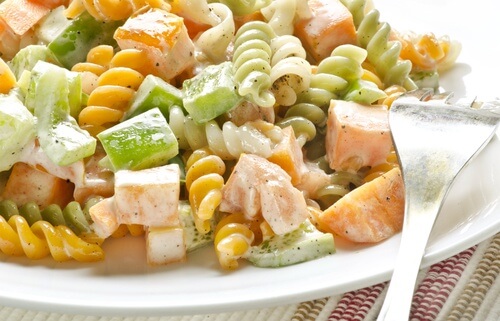 Leckerer Nudelsalat mit Pesto