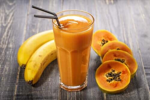 gegen Magengeschwüre helfen - Papaya und Banane