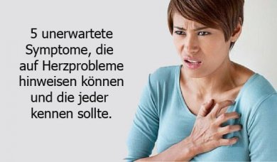 5 unerwartete Symptome, die auf ein Herzproblem hinweisen