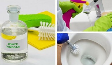 6 Tipps für die Reinigung des Badezimmers mit weißem Essig