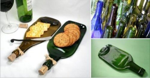 Recycling: stelle aus einer Weinflasche ein Snackbrett her