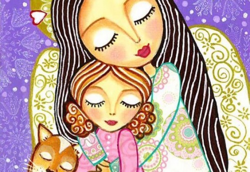 Liebende Mutter und Kind