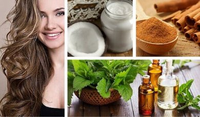 Hausmittel mit Kokos, Minze und Zimt für einen besseren Haarwuchs
