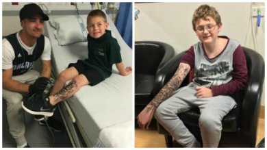 Abwaschbare Tattoos geben Kindern Kraft