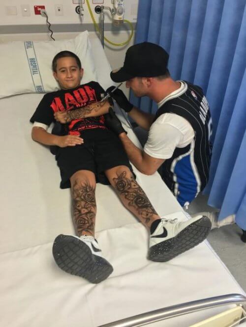 abwaschbares Tattoo für krankes Kind