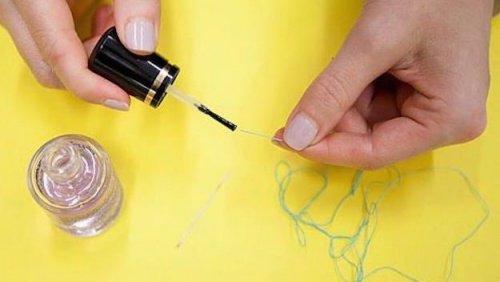 Nagellack zum Einfädeln