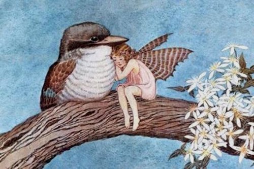 fee-mit-vogel-hoeflichkeit