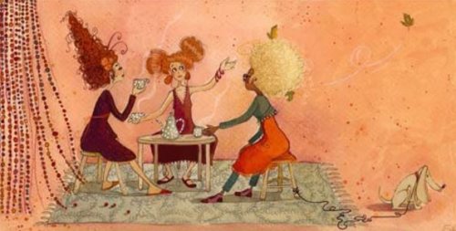 Frauen beim Kaffeeklatsch liebe