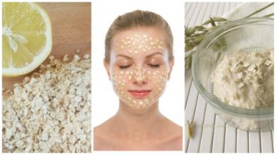 Maske mit Hafer und Zitrone gegen Hautflecken