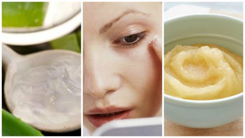Gesichtsmaske aus Apfel, Trauben und Aloe gegen Falten Gesichtsmaske aus Apfel, Trauben und Aloe gegen Falten