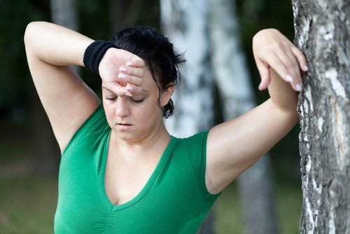 Frau macht Sport
