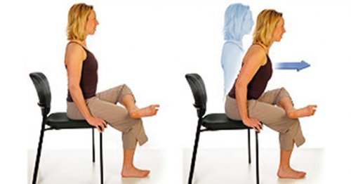 Übungen mit Stuhl gegen Ischiasschmerzen
