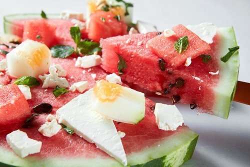 Wassermelone als Salat
