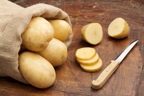 Rohe Kartoffeln Narben
