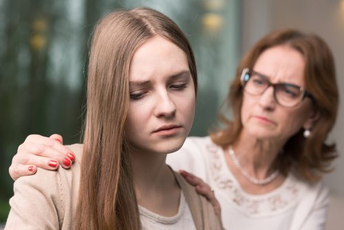 Trauriges Mädchen Depression