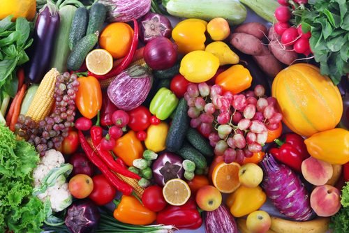 Gemüse und Obst für schöne Haut
