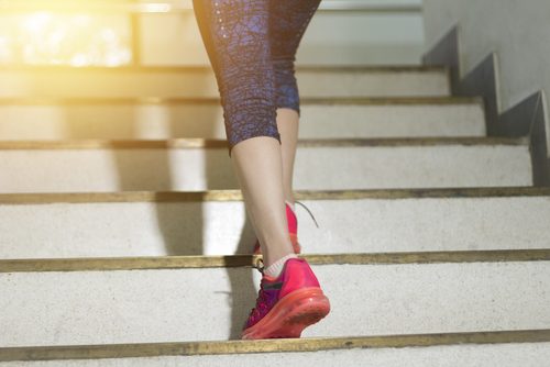 Treppe, um Kalorien zu verbrennen