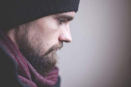 Mann mit Depression