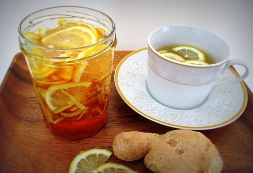 Saft mit Zitrone und Ingwer zum Abnehmen
