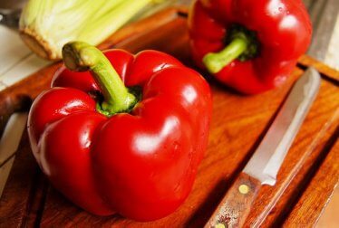 Nahrungsmittel für gesunde Nieren: rote Paprika