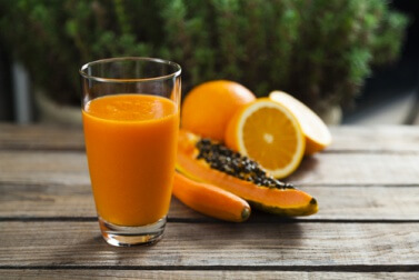 Darmreinigung mit Aloe vera, Papaya und Orange
