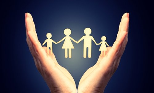 toxische Familien symbolisch dargestellt