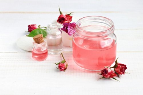 Rosenwasser und Aloe vera gegen Falten