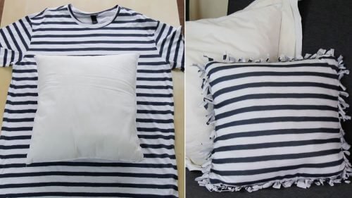 9 tolle Arten alte Baumwollshirts zu recyclen - Kissen