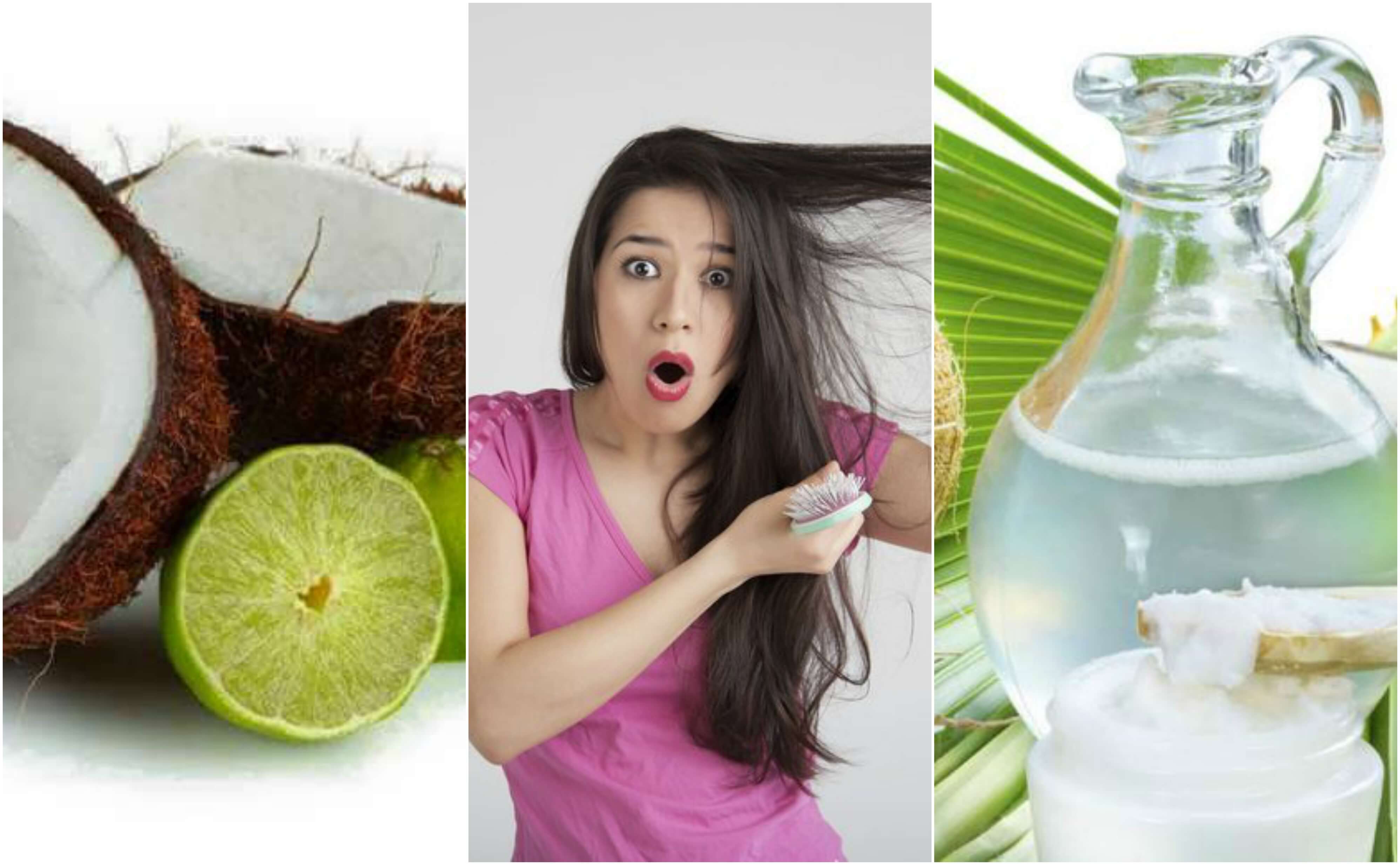Bekämpfung von Haarausfall mit Kokoswasser und Zitrone