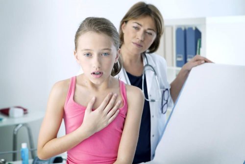Kind mit Asthma bronchiale