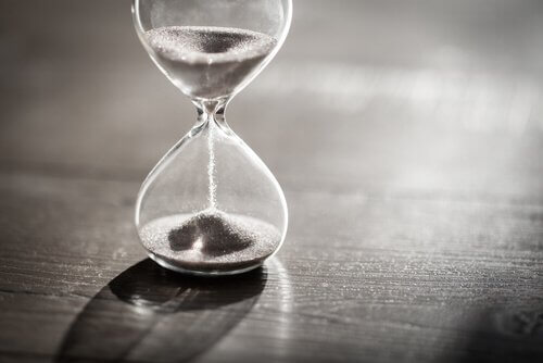 Geduld Symbol Sand Uhr Emotionale Abhängigkeit