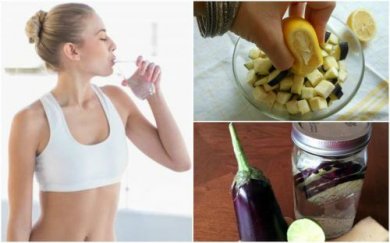 Zitronen- und Auberginenwasser für den Gewichtsverlust