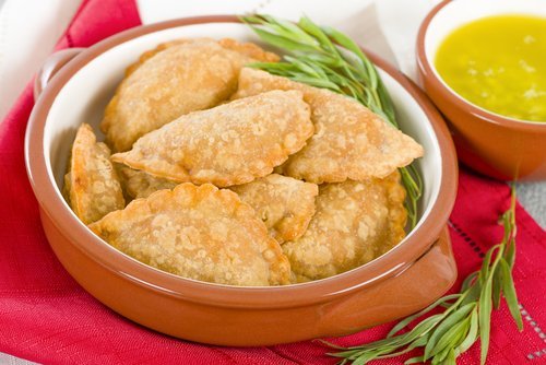 Herkunft der Empanadas mit Fleisch oder Huhn