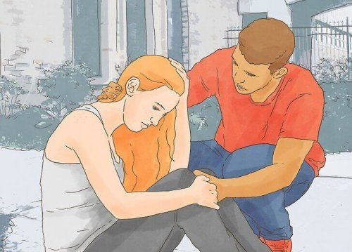 Partner hilft Liebe zu zeigen