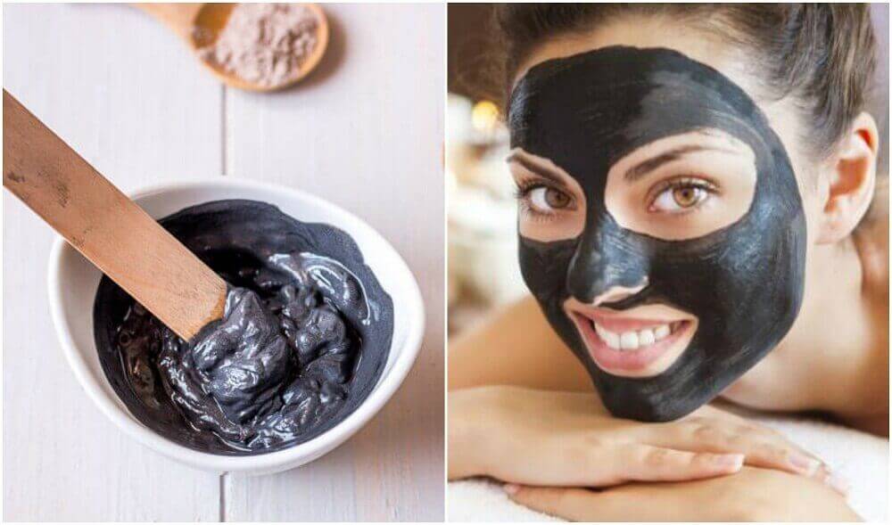 Schwarze Gesichtsmaske gegen Pickel und Mitesser