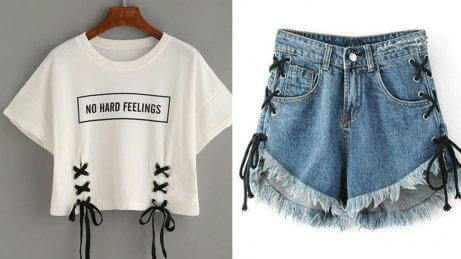 Alte Kleidung wiederverwenden für neuartige Shorts und Shirts