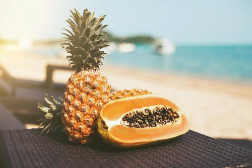 Papaya mit Ananas
