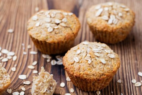 Haffer-Muffins ohne Gluten und Laktose.
